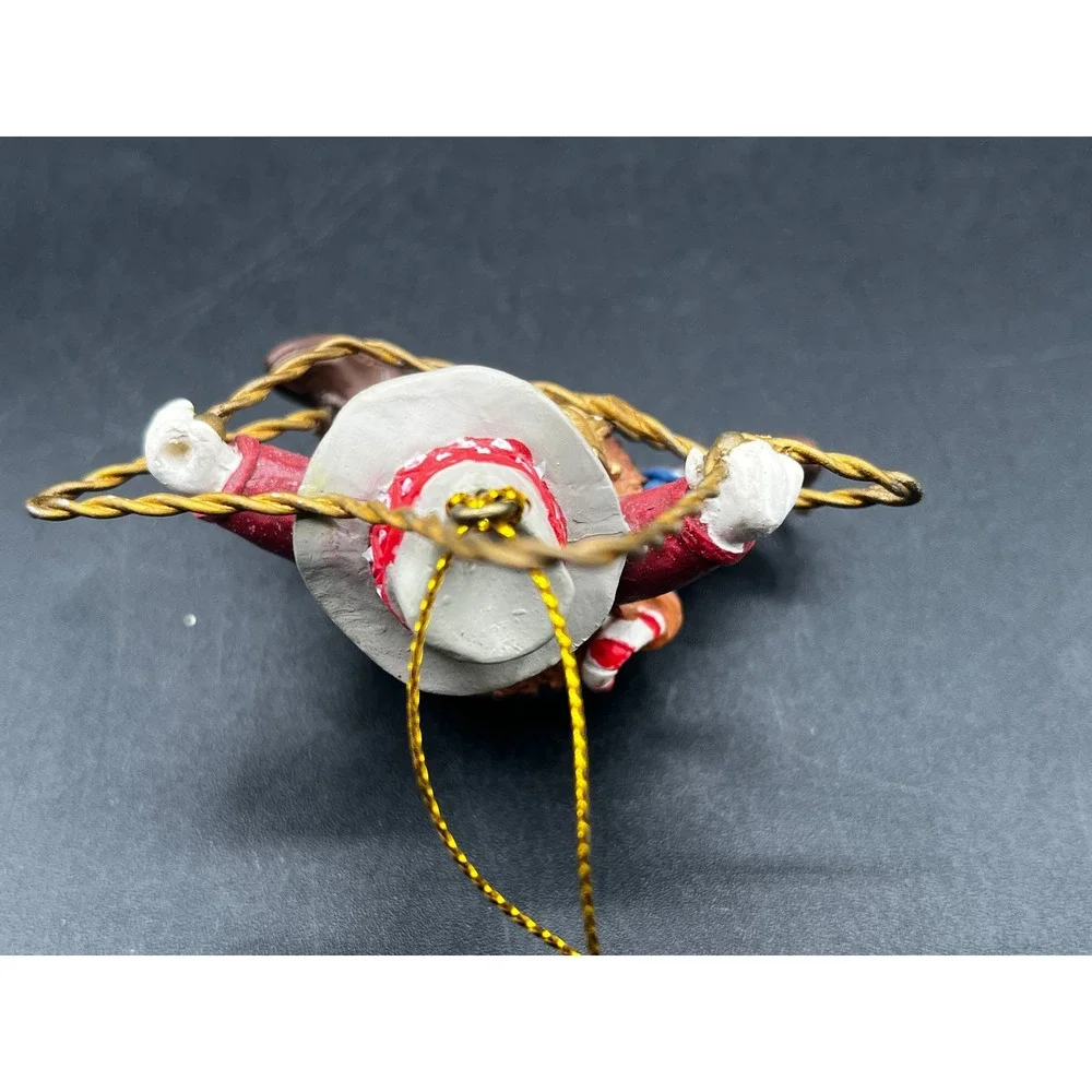 Western Cowboy Snowman Lasso Cactus Couple Resin Christmas Ornaments Set 2